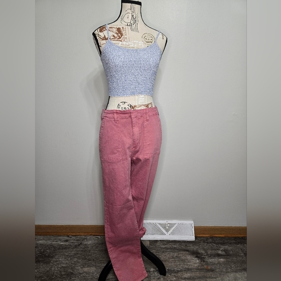 Heritage Pants - Heritage Pink High Rise Kick Crop Pants